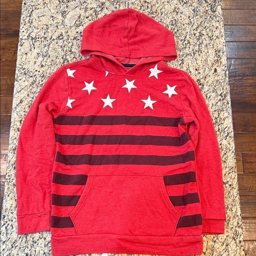 Old Navy Red and Black Star Hoodie